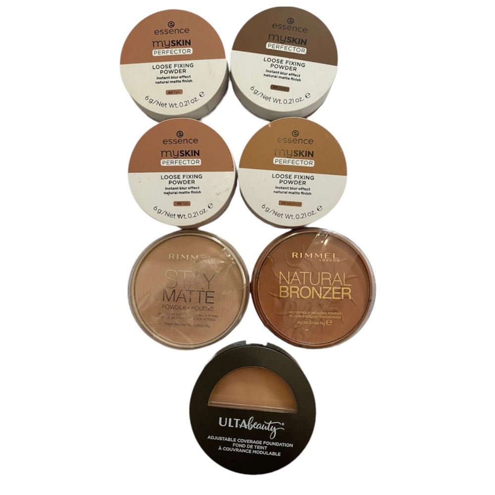 Bronzer, Foundation, Fixing powder, Rimmel, Ulta, Essence, Makeup bundle